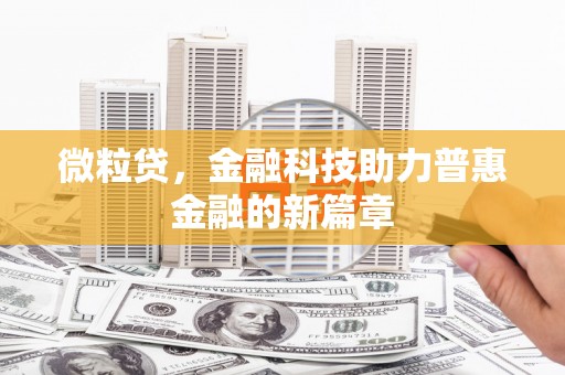 兴化微粒贷，金融科技助力普惠金融的新篇章