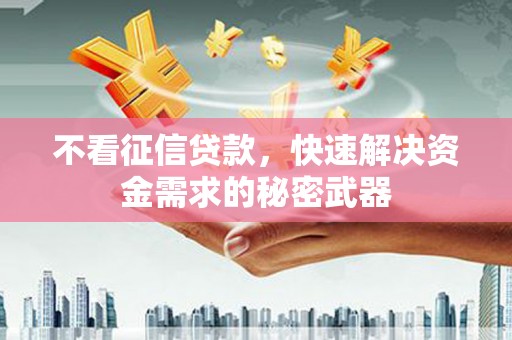兴化不看征信贷款，快速解决资金需求的秘密武器