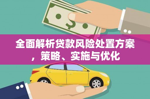 兴化全面解析贷款风险处置方案，策略、实施与优化